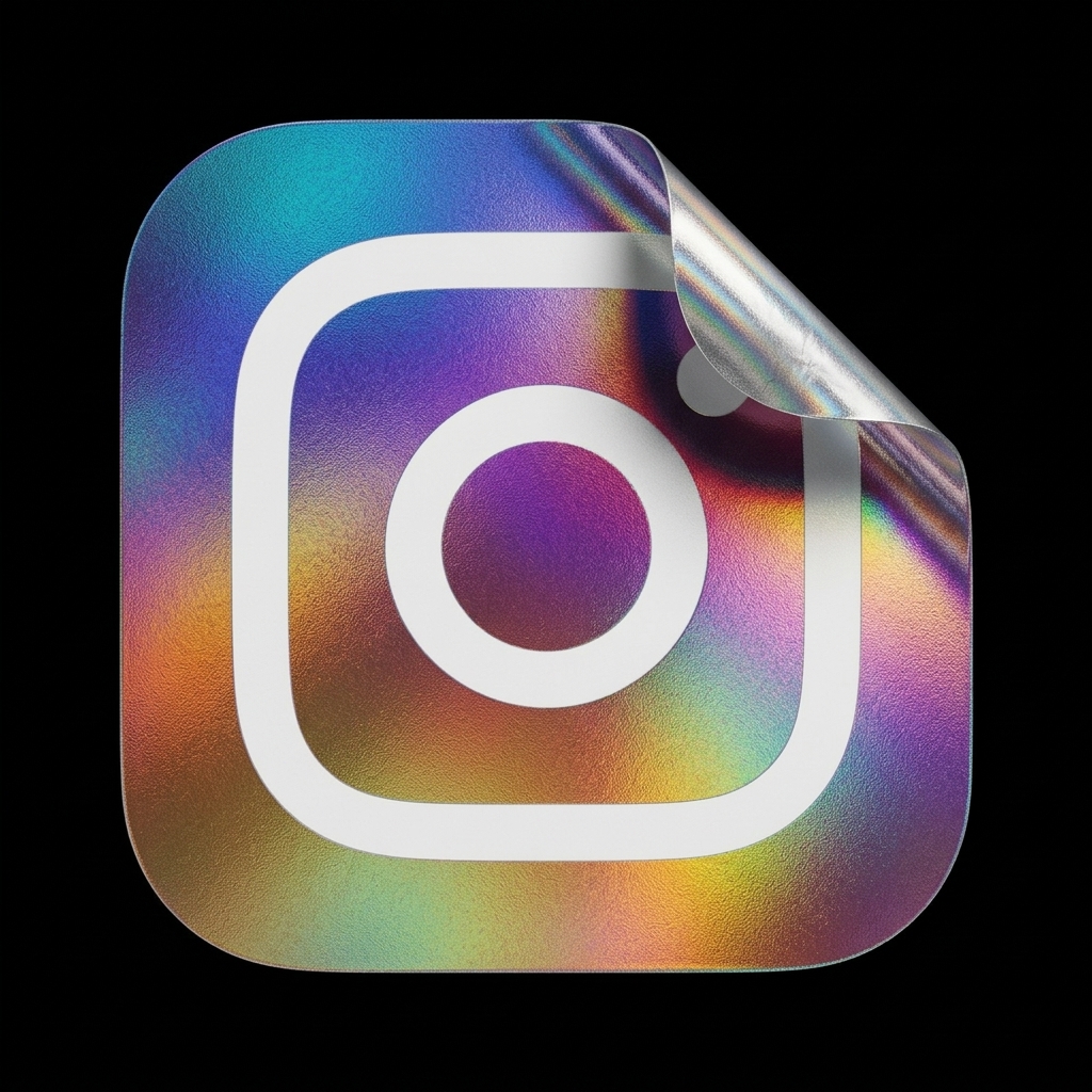 Instagram logo as a holographic sticker