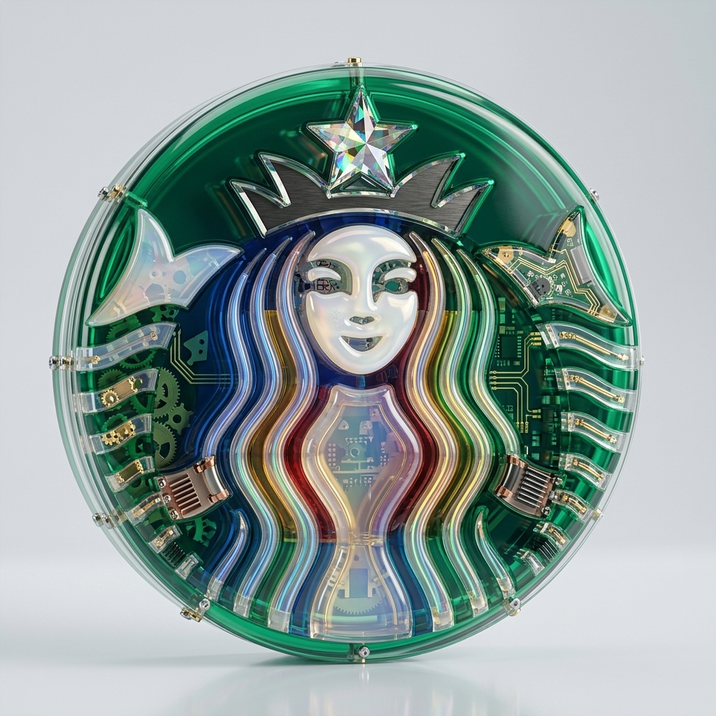Second logo as a 3D plastic capsule