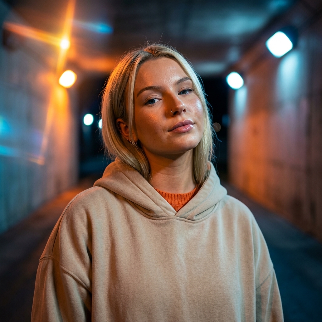 Same portrait restyled as Alleyway Portrait