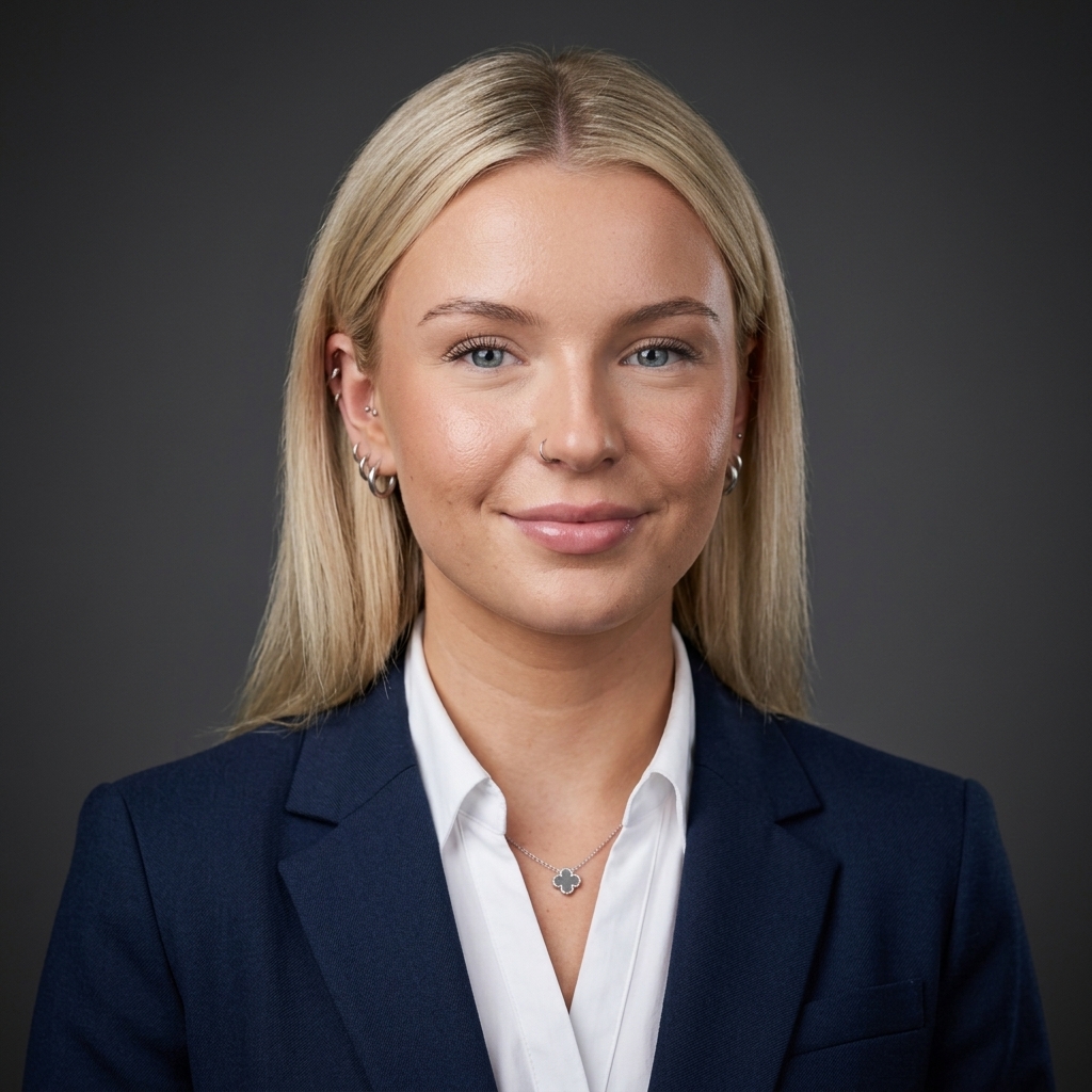 Same portrait restyled as Business Photo
