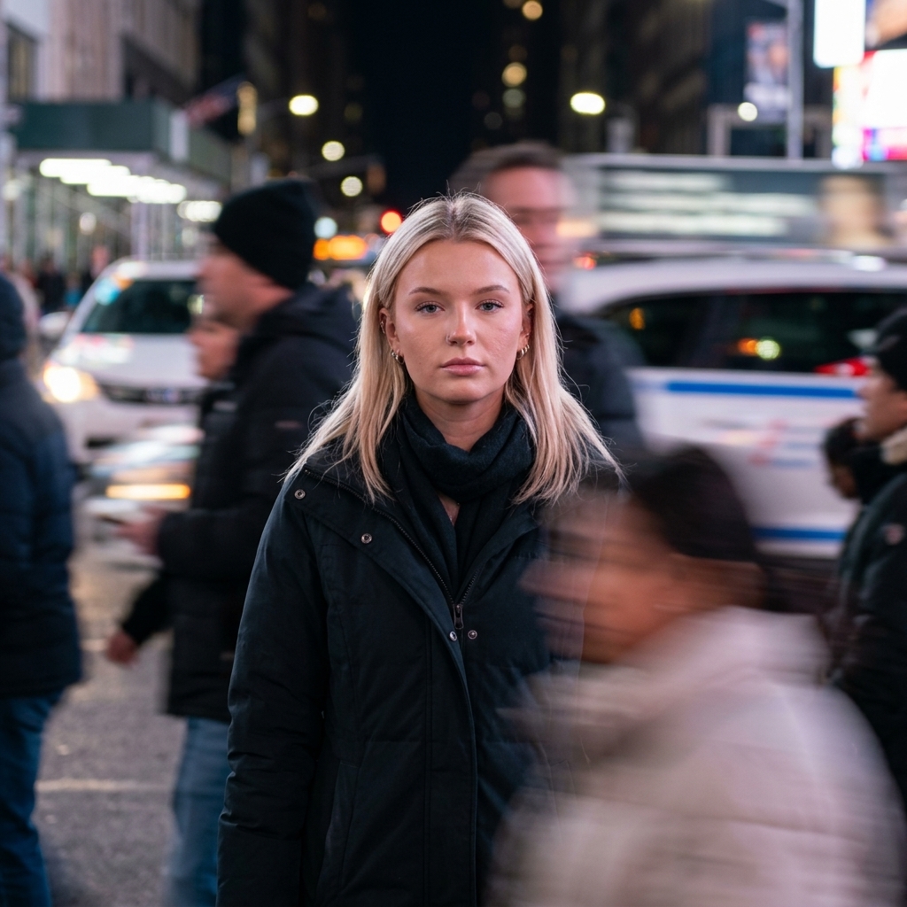 Same portrait restyled as Urban Crowd