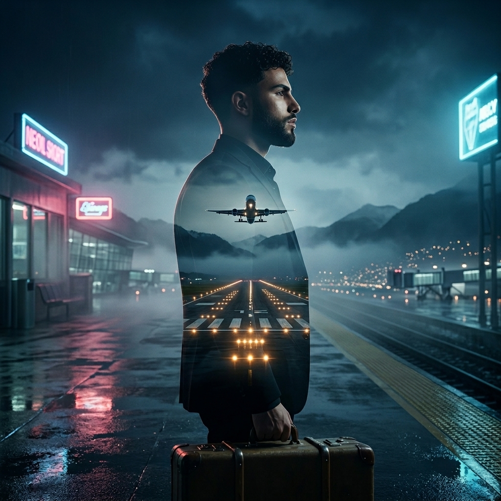 Second portrait transformed into emotional film photography
