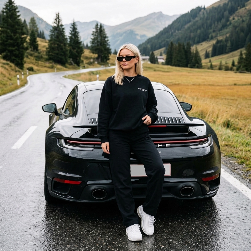 Same portrait restyled as Porsche